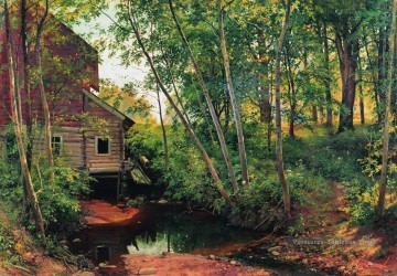  forêt - moulin dans la forêt preobrazhenskoe 1897 paysage classique Ivan Ivanovich